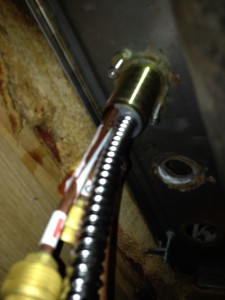 hot and cold water supply lines