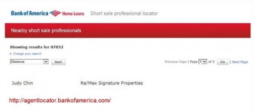 Bank of America NJ Short Sale Agent